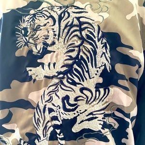 Zara Man camouflage bomber jacket. Large
